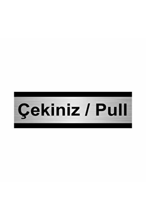 Çekiniz/pull 5x20cm Gümüş Renk Metal Yönlendirme Levhası