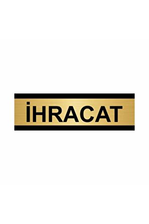 Ihracat 10x20cm Altın Renk Metal Yönlendirme Levhası