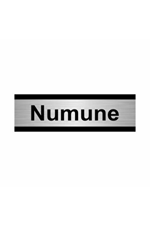 Numune 10x20cm Gümüş Renk Metal Yönlendirme Levhası