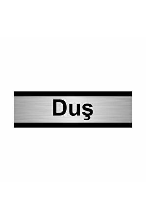Duş 5x20cm Gümüş Renk Metal Yönlendirme Levhası