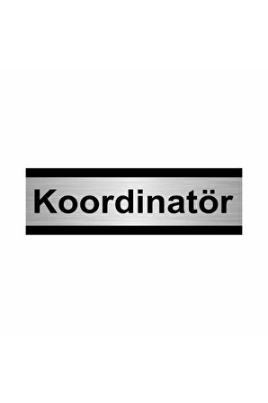 Koordinatör 5x20cm Gümüş Renk Metal Yönlendirme Levhası