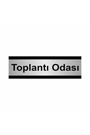 Toplantı Odası 5x20cm Gümüş Renk Metal Yönlendirme Levhası