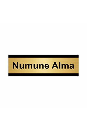 Numune Alma 5x20cm Altın Renk Metal Yönlendirme Levhası