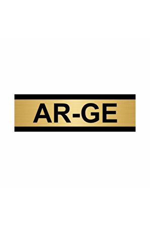 Ar-ge 5x20cm Altın Renk Metal Yönlendirme Levhası