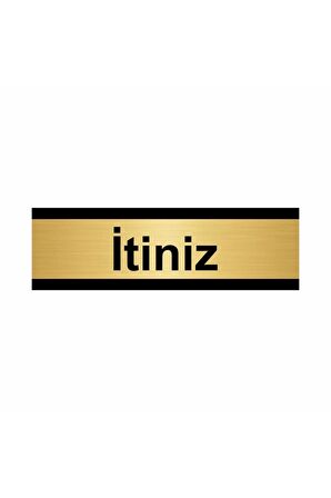 Itiniz 5x20cm Altın Renk Metal Yönlendirme Levhası