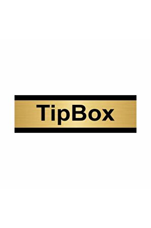 Tipbox 5x20cm Altın Renk Metal Yönlendirme Levhası