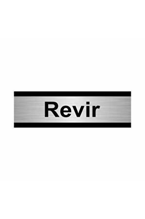 Revir 7x20cm Gümüş Renk Metal Yönlendirme Levhası