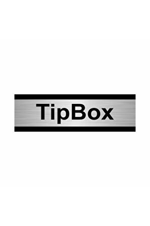 Tipbox 5x20cm Gümüş Renk Metal Yönlendirme Levhası