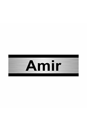 Amir 7x20cm Gümüş Renk Metal Yönlendirme Levhası
