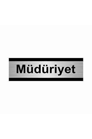 Müdüriyet 5x20cm Gümüş Renk Metal Yönlendirme Levhası