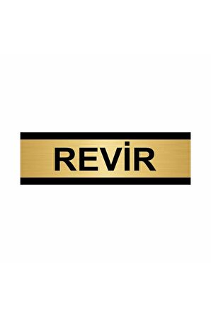 Revir 5x20cm Altın Renk Metal Yönlendirme Levhası