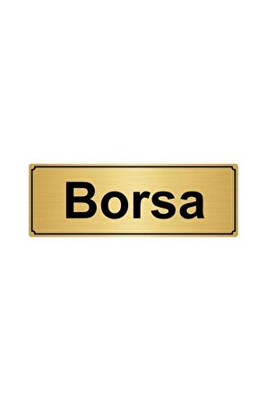 Altın Renk Metal Borsa Yönlendirme Levhası