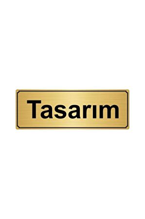 Altın Renk Metal Tasarım Yönlendirme Levhası