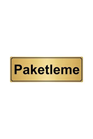 Gold Paketleme Yönlendirme Levhası 7cm x 20cm