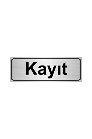 Gümüş Renk Metal Kayıt Yönlendirme Levhası 7cm  x20cm