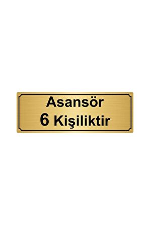 Altın Renk Metal Asansör 6 Kişiliktir Yönlendirme Levhası