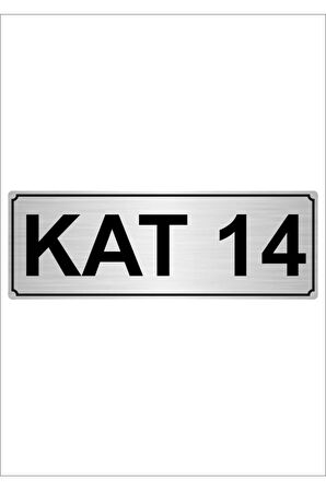 Kat 14 5cmx20cm Metal Yönlendirme Levhası Gümüş Renk