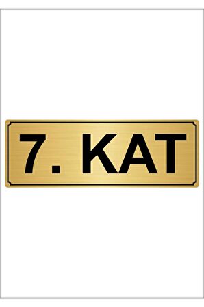 7.kat 5cmx20cm Metal Yönlendirme Levhası Altın Renk