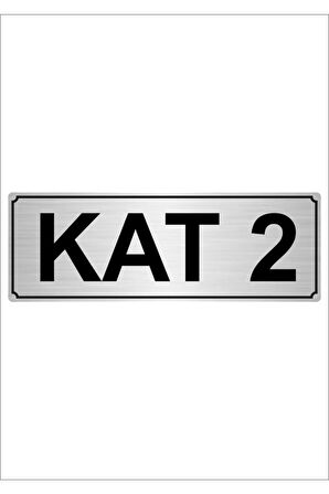 Kat 2 5cmx20cm Metal Yönlendirme Levhası Gümüş Renk