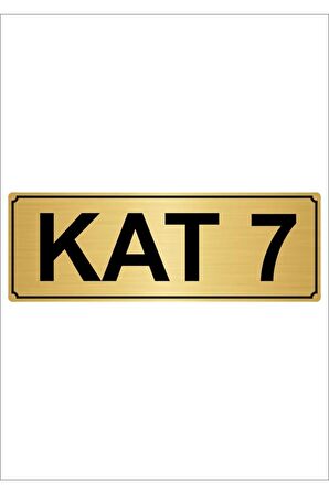 Kat 7 5cmx20cm Metal Yönlendirme Levhası Altın Renk