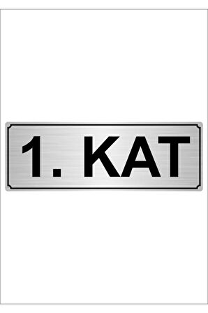 1.kat 5cmx20cm Metal Yönlendirme Levhası Gümüş Renk