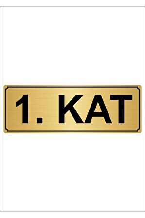 1.kat 5cmx20cm Metal Yönlendirme Levhası Altın Renk