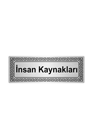 Insan Kaynakları 7cmx20cm Metal Yönlendirme Levhası Gümüş Renk Metal