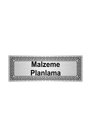 Malzeme Planlama 7cmx20cm Metal Yönlendirme Levhası Gümüş Renk Metal