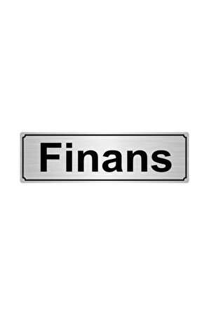 Finans Yönlendirme Levhası 5 cmx20 cm Gümüş Renk Metal