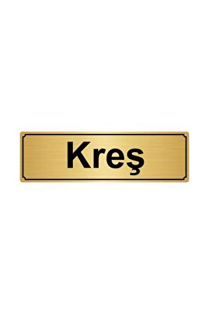 Kreş Yönlendirme Levhası 5cmx20cm Altın Renk Metal
