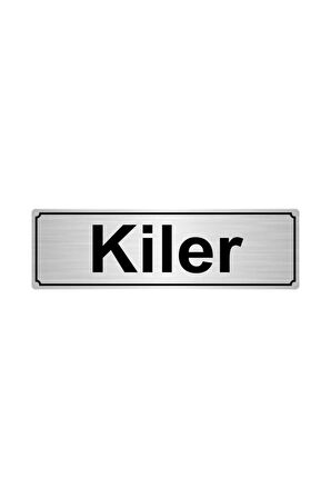 Kiler Yönlendirme Levhası 5cmx20cm Gümüş Renk Metal