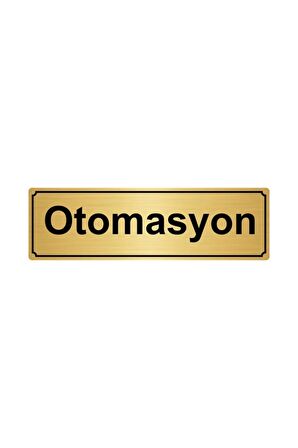 Personel Yönlendirme Levhası 7cmx20cm Altın Renk Metal