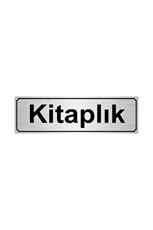 Kitaplık Yönlendirme Levhası 10cmx20cm Gümüş Renk Metal