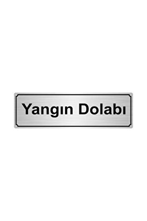 Yangın Dolabı Yönlendirme Levhası 10cmx20cm Gümüş Renk Metal