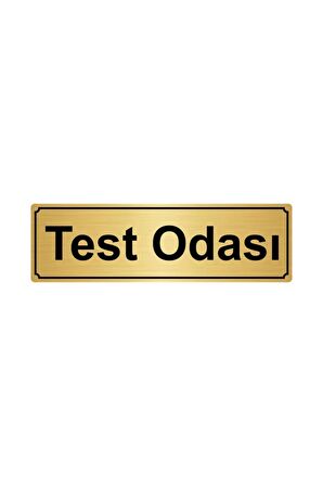 Doktor Odası Yönlendirme Levhası 7cmx20cm Altın Renk Metal