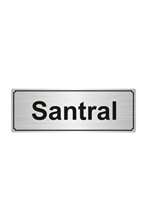 Santral Yönlendirme Levhası 5cmx20cm Gümüş Renk Metal