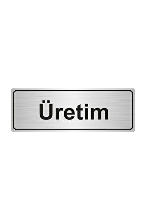 Santral Yönlendirme Levhası   Gümüş Renk Metal 5cmx20 cm.