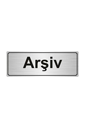 Arşiv Yönlendirme Levhası 5cmx20cm Gümüş Renk Metal