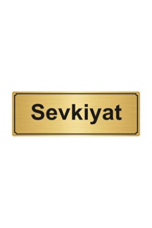 Sevkiyat Yönlendirme Levhası Altın Renk Metal 5cmx20cm.