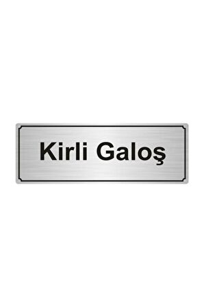 Kirli Galoş Yönlendirme Levhası Gümüş Renk Metal 5cmx20 Cm.