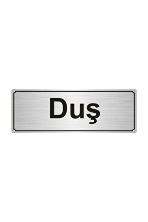 Duş Yönlendirme Levhası 5 cm x 20 cm Gümüş Renk Metal