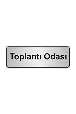 Toplantı Odası Yönlendirme Levhası 5cmx20cm Gümüş Renk Metal