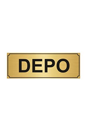 Depo Yönlendirme Levhası 5cmx20cm Altın Renk Metal