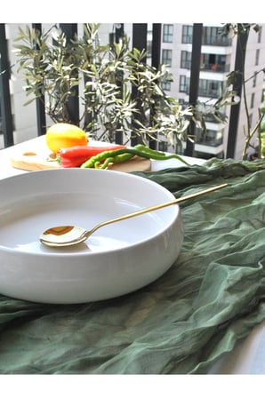 1 Adet Seramik Beyaz Salata Kasesi 24 cm Bombeli Salata Tabağı 24x6 cm