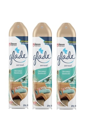 Glade Aerosol Oda Kokusu Okyanus Sessizliği 300 Ml X 3 Adet