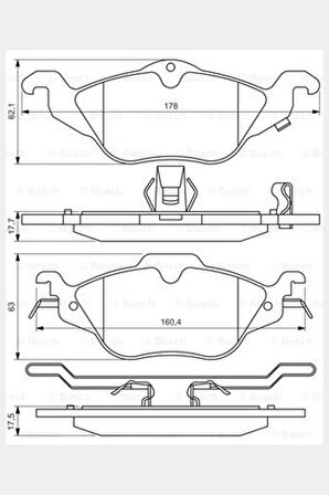 0986424456 Ön Fren Balata Takımı Astra G (98-05) - Zafira (98-05) 1.8 2.0d 16v