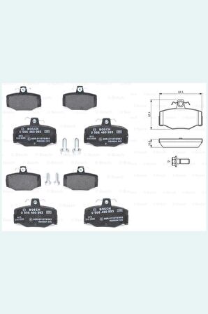 0986460993 Arka Fren Balata Tk Primera P11 (91-96)primera P11 (96-01)almera (00-)sunny (00-)