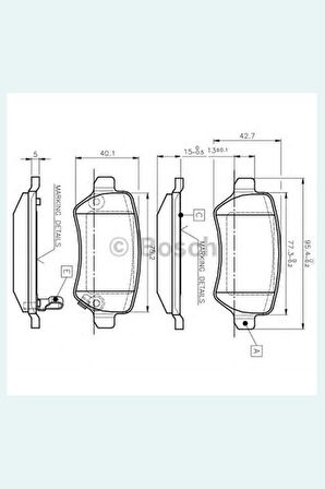 0986495218 Arka Fren Balata Takımı Astra G (02-) - Asrta H (05-) - Combo (02-)
