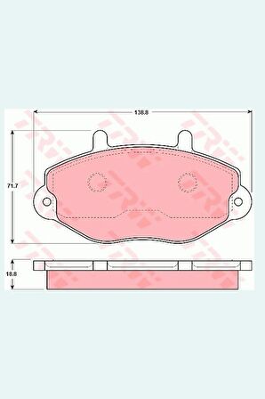 Gdb1080 Transit T15 91-00 - 2.0 -2.5 Dı - 2.5 Td - 2.5 Tdı Ön Fren Balata Takımı