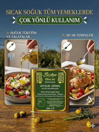 2 LT Natürel Sızma Zeytinyağı (2025/26) – Soğuk Sıkım, Filtresiz 